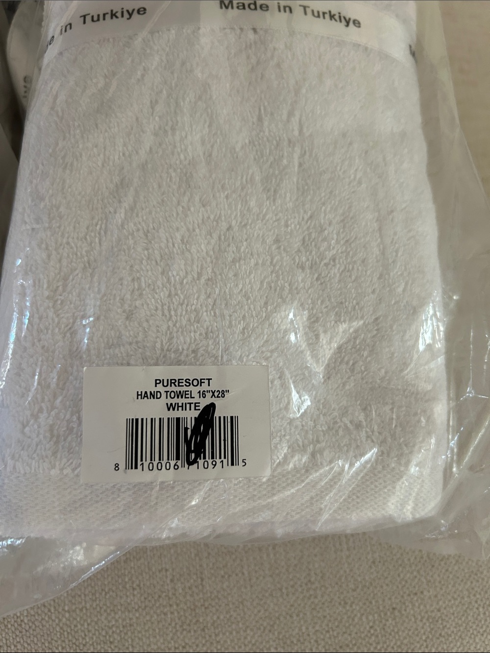 Depera Home 4 Piece  Puresoft Turkish Hand Towel Set White, NEW with tags - Picture 4 of 7